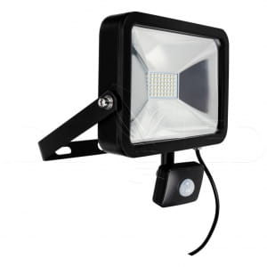Naświetlacz LED SLIM 20W czarny z czujnikiem ruchu