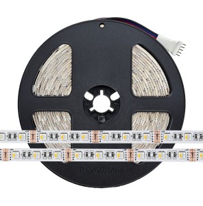 aśma 5050/300 RGB+CW (ZIMNY) 1 + 1 (osobne diody)  rolka 5m 