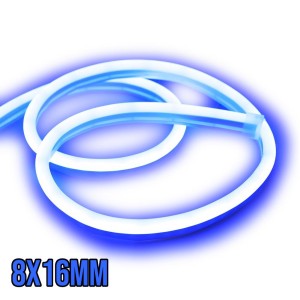 Neon FLEX 8x16mm 24V 12W/m IP65 NIEBIESKI 1m