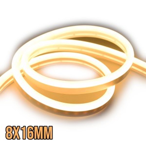 Neon FLEX 8x16mm 24V 12W/m IP65 BIAŁY CIEPŁY 1m