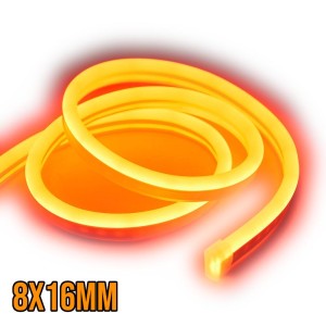 Neon FLEX 8x16mm 24V 12W/m IP65 POMARAŃCZOWY 1m