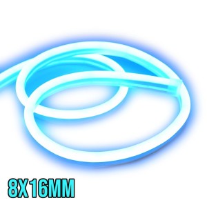 Neon FLEX 8x16mm 24V 12W/m IP65 BŁĘKITNY 1m