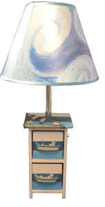 Lampa stojąca, nocna z szufladkami MORZE