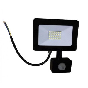 Naświetlacz LED SLIM 50W czarny z czujnikiem ruchu